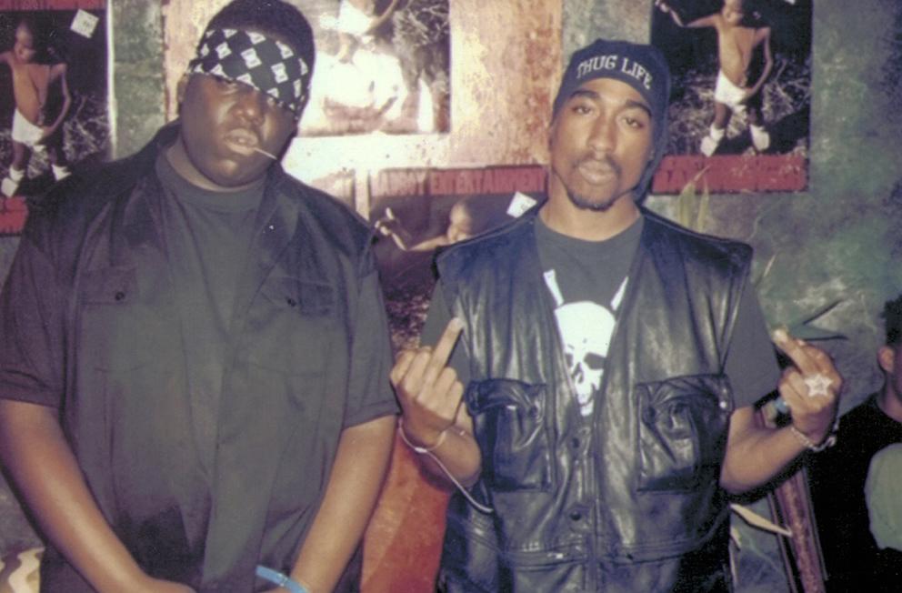 Notorius B.I.G. med rivalen Tupac. Båda dog.