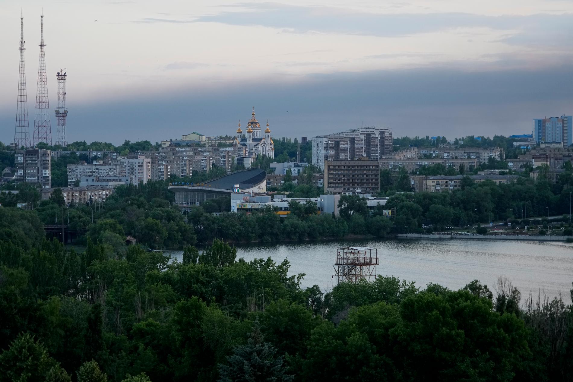 Bild tagen över Donetsk den 13 juni tidigare i år. 