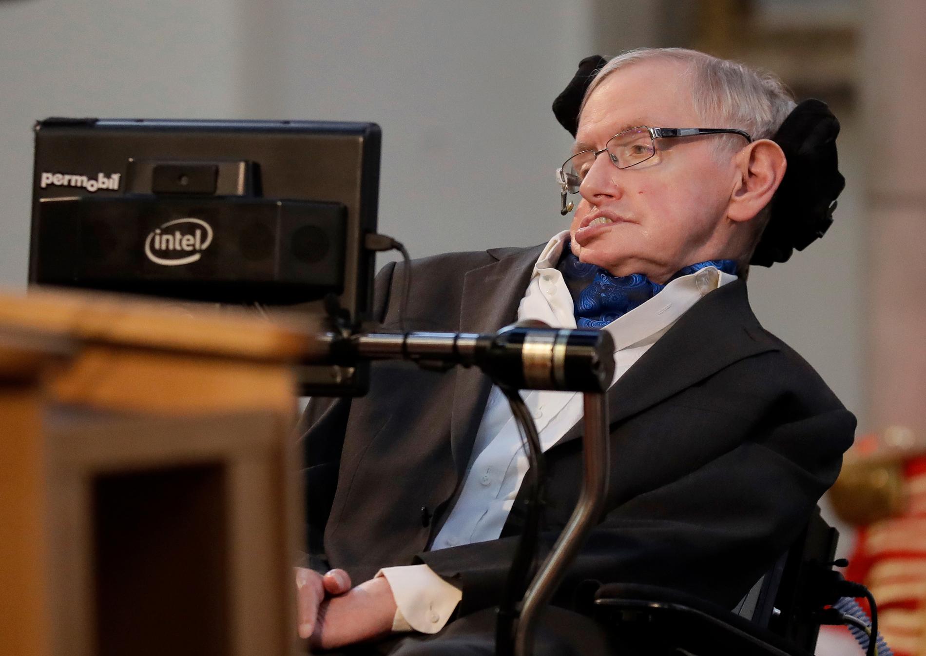 Stephen Hawkings aska placeras i Westminster Abbey. Arkivbild.