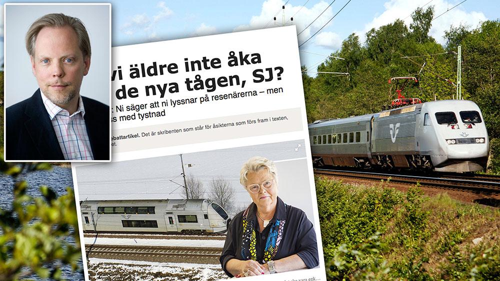 SJ arbetar aktivt för att våra tåg ska vara tillgängliga för personer med funktionsnedsättningar, skriver debattören.