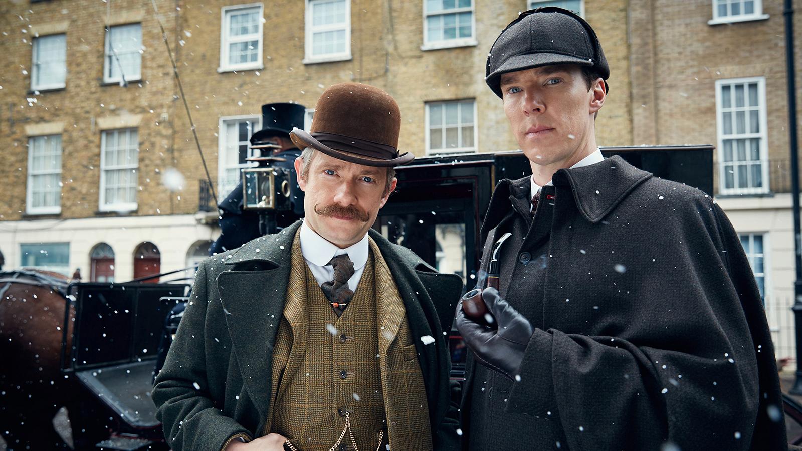 ”Sherlock”-stjärnorna Martin Freeman och Benedict Cumberbatch.