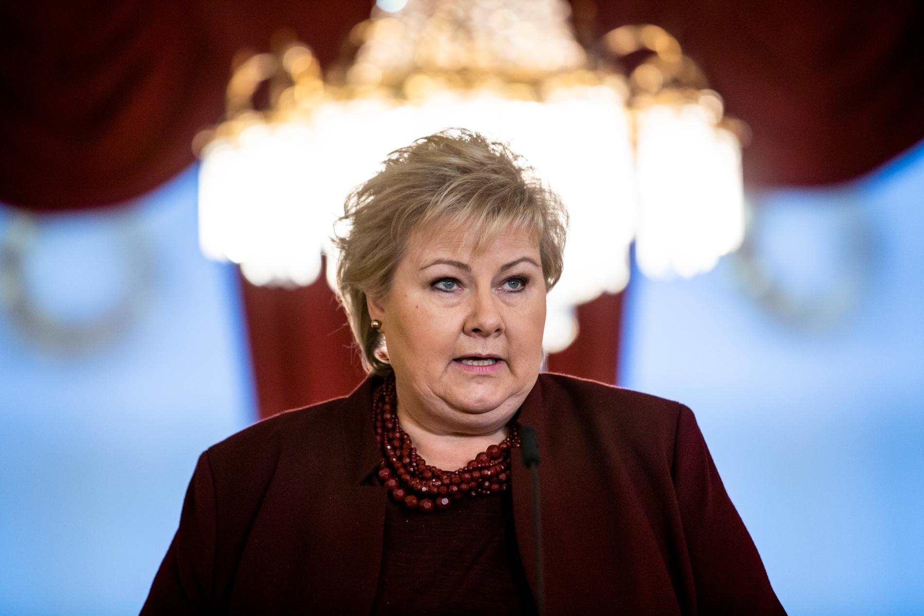 Statsminister Erna Solberg leder regeringssamtalen. Arkivbild.