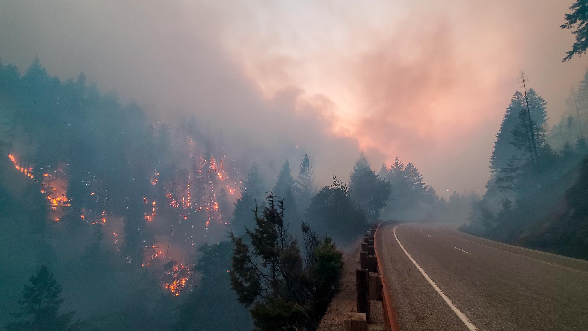En brand i Oregon från den 7 juli.