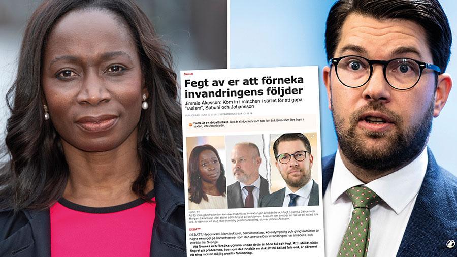I stället för att utvisa den som begår hedersvåld eller förnedringsrån, så drar Åkesson alla över en kam. Han vill skapa uppmärksamhet kring sin negativa syn på invandrare, snarare än på hur vi ska lösa Sveriges samhällsproblem. Det duger inte, skriver Nyamko Sabuni.