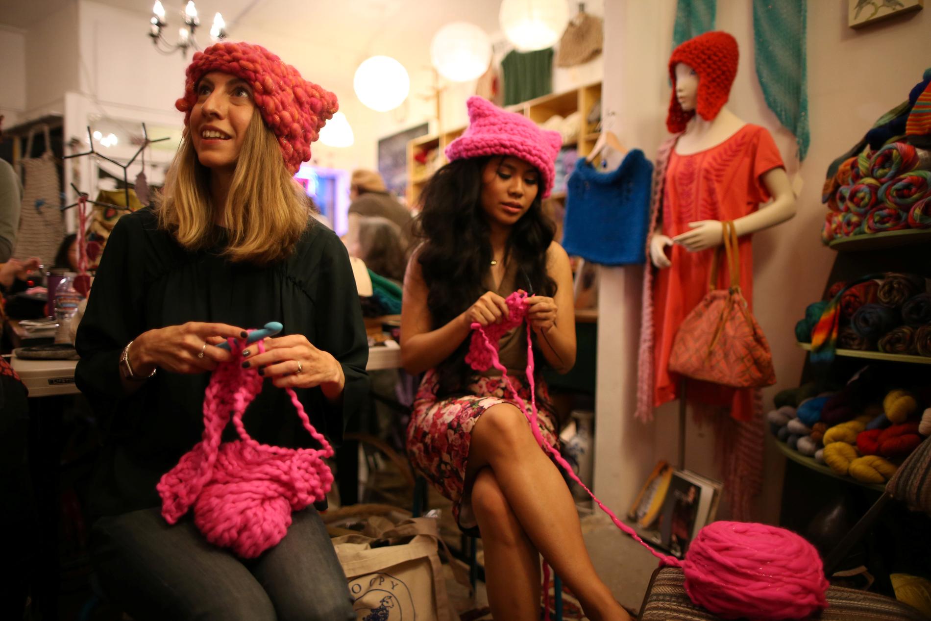 Jayna Zweiman och Krista Suh planerar en rosa hattar- kvinnoprotest mot Donald Trump.