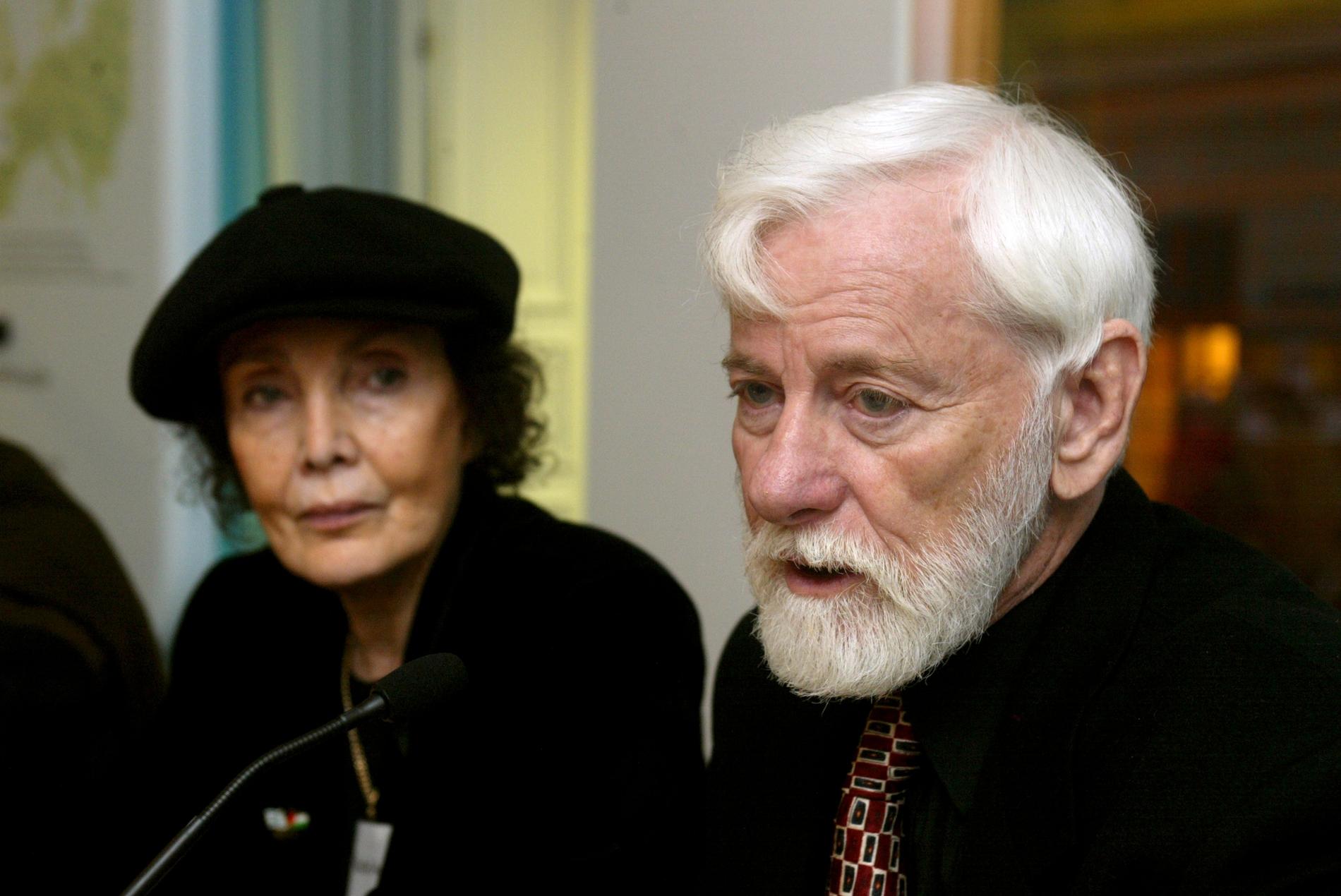 Uri (till höger) och Rachel Avnery fick Right Livelihood-priset 2001. Arkivbild.