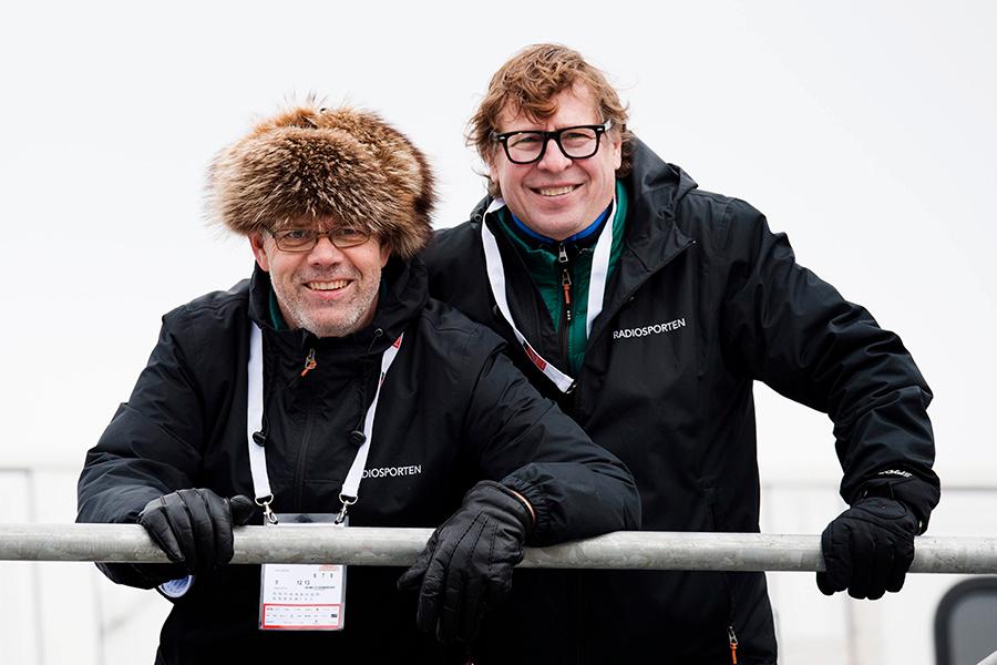 Dag Malmqvist och Roger Burman, två Radiosporten-profiler
