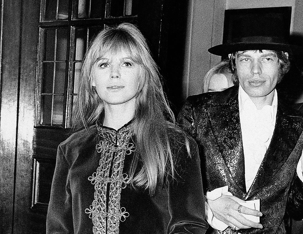 Marianne Faithfull tillsammans med Mick Jagger, februari 1967.