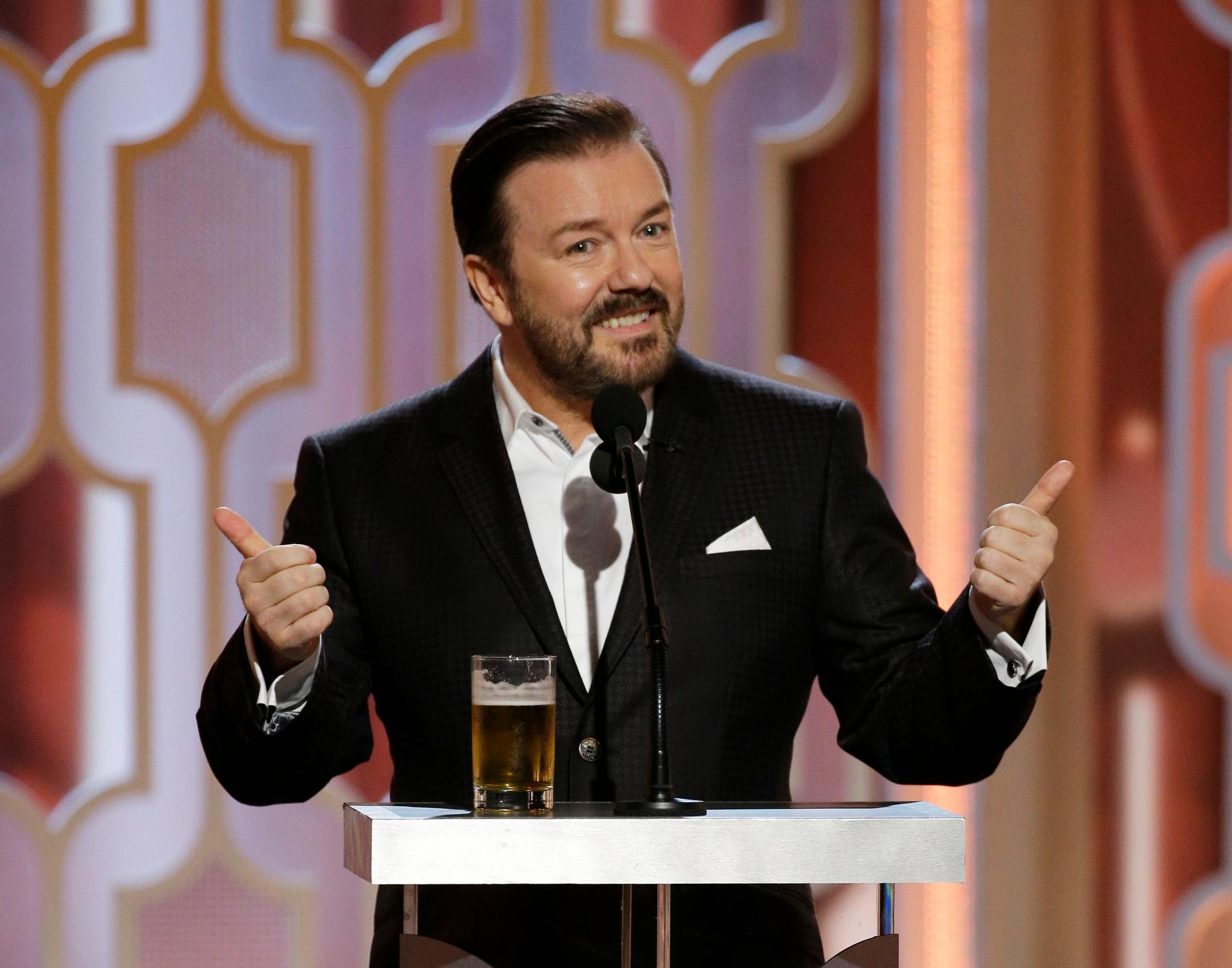 Gervais gick hårt åt Mel Gibson, Ben Affleck – och Caitlyn Jenner.