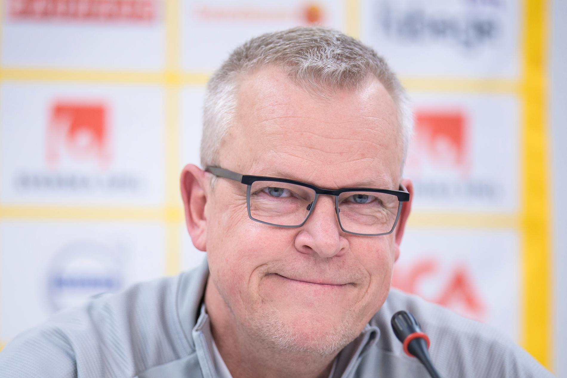 Janne Andersson under onsdagens pressträff.