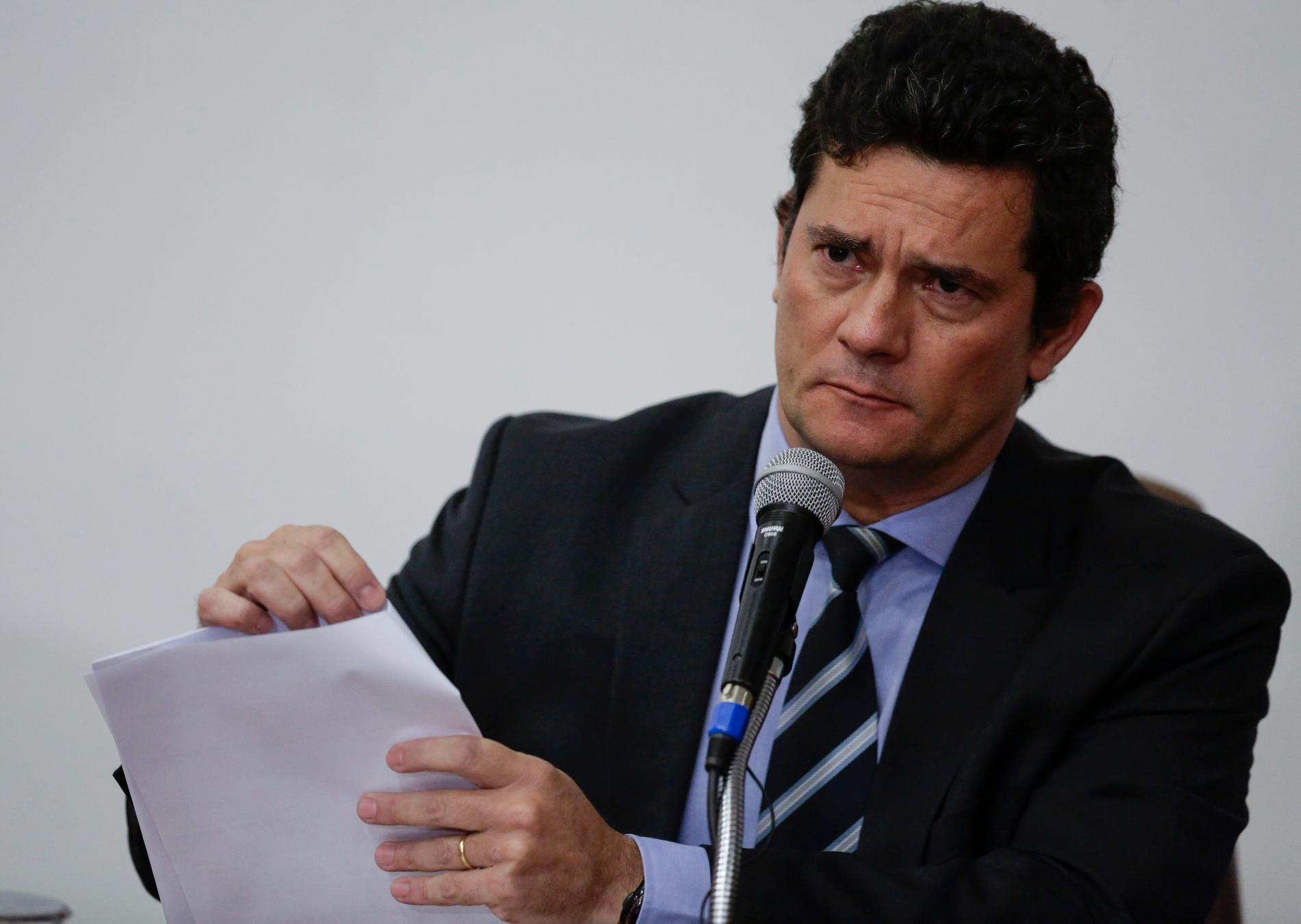 Brasiliens justitieminister Sérgio Moro meddelade att han avgår vid en presskonferens på fredagen.