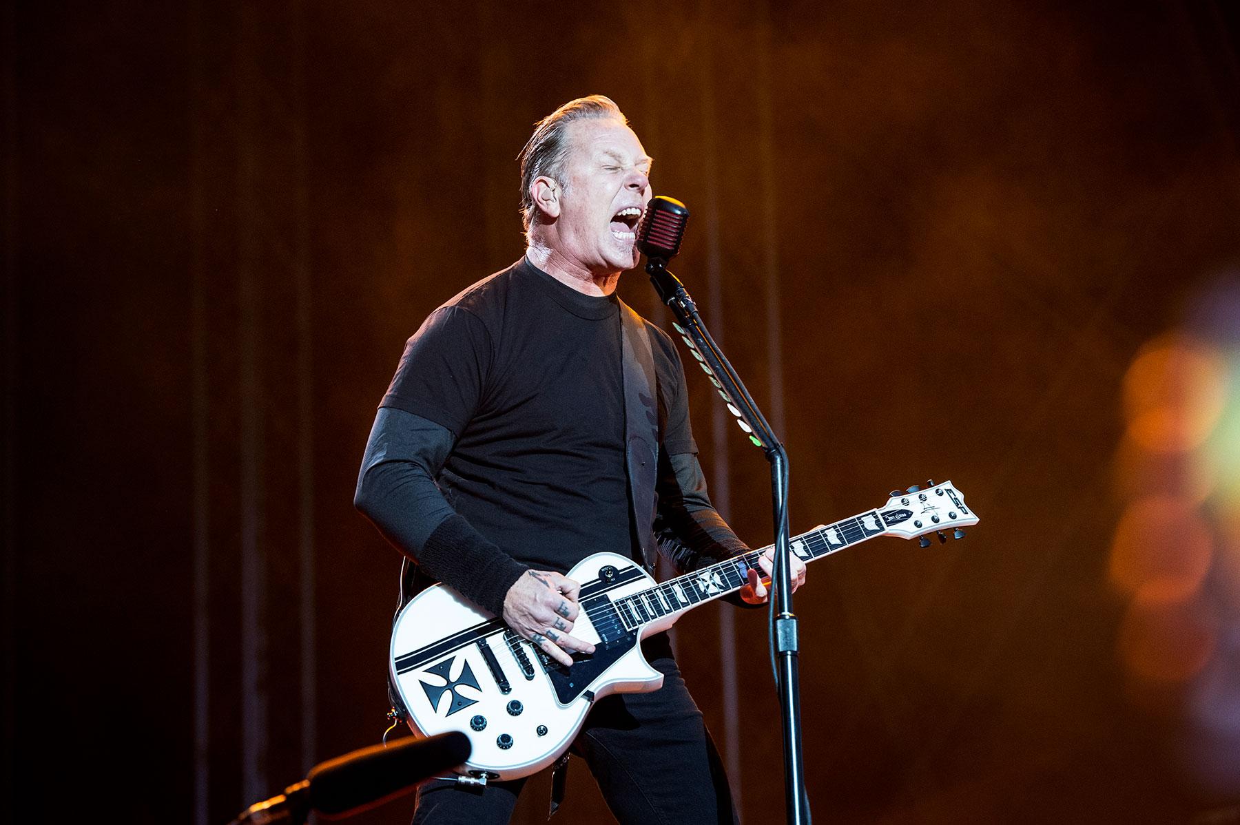 James Hetfield i Metallica på Sthlm Fields.
