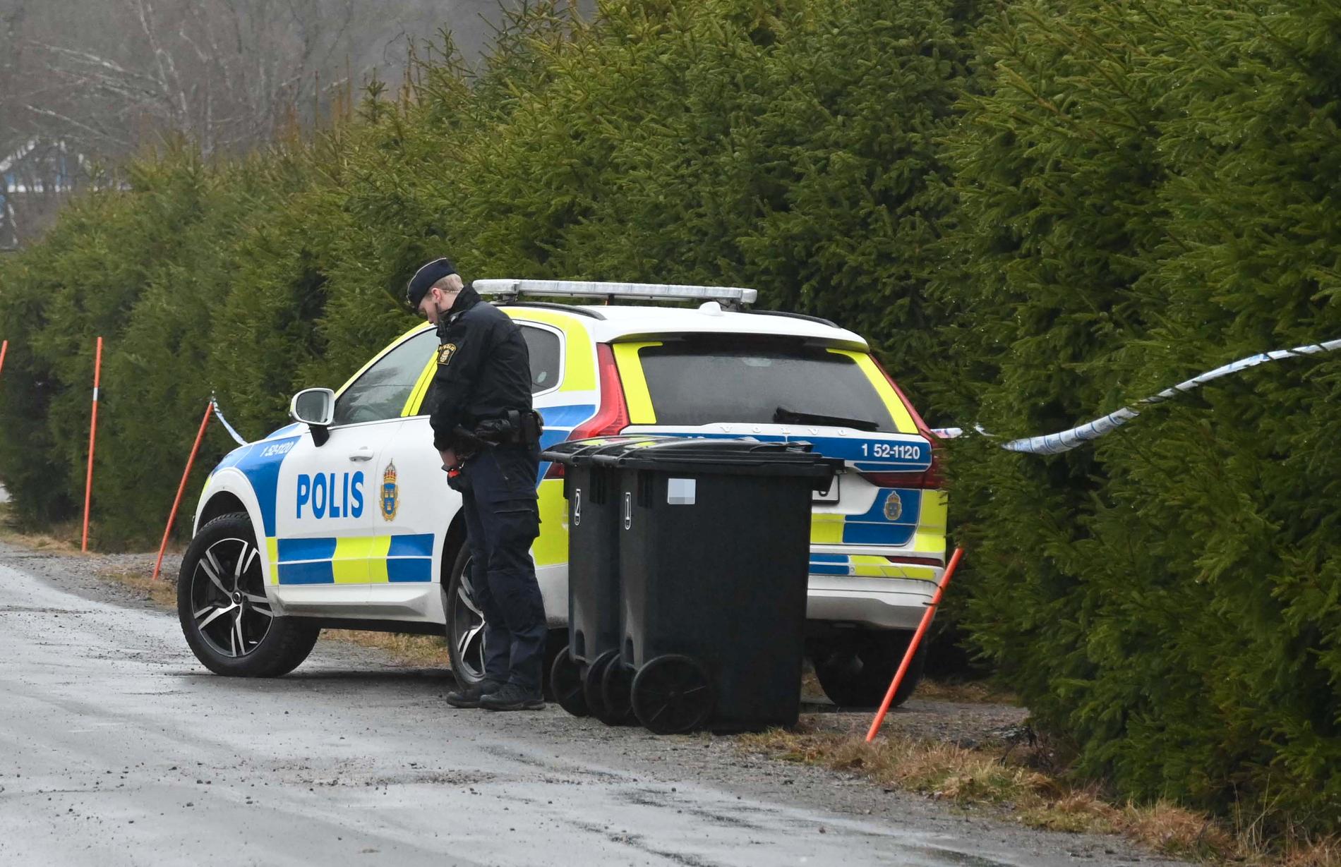 Polis på plats i Borås.
