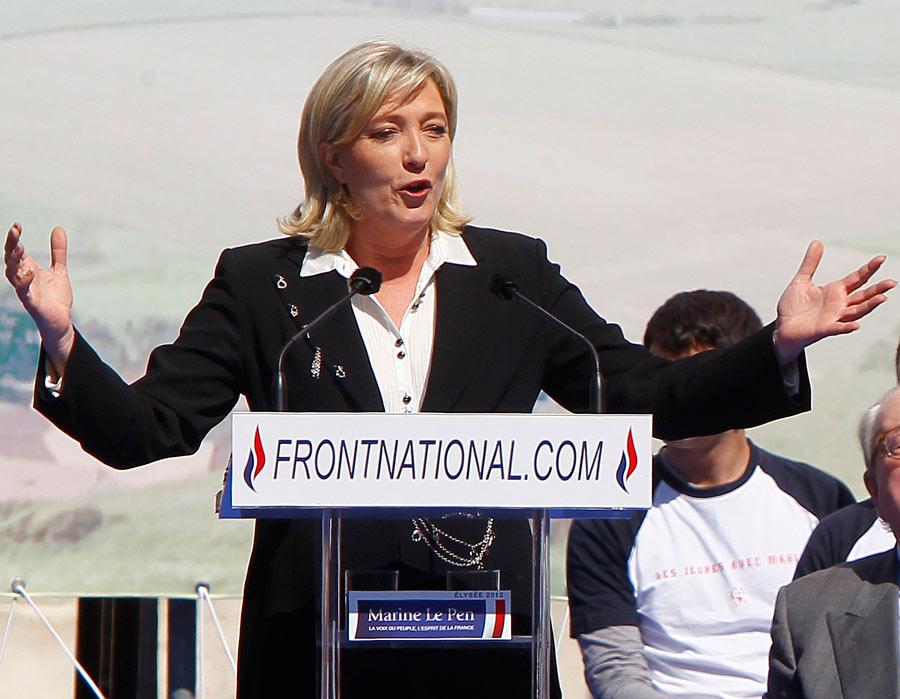 Le Pen kandiderade till presidentposten med sitt parti.