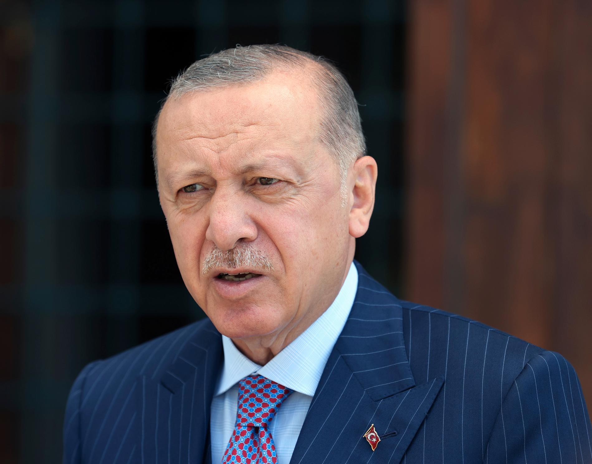 Turkiets president Recep Tayyip Erdogan hotar att utvisa Sveriges och nio andra länders ambassadörer. Arkivbild.