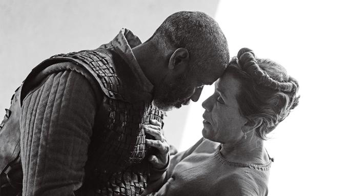 Denzel Washington och Frances McDormand i ”The tragedy of Macbeth”.