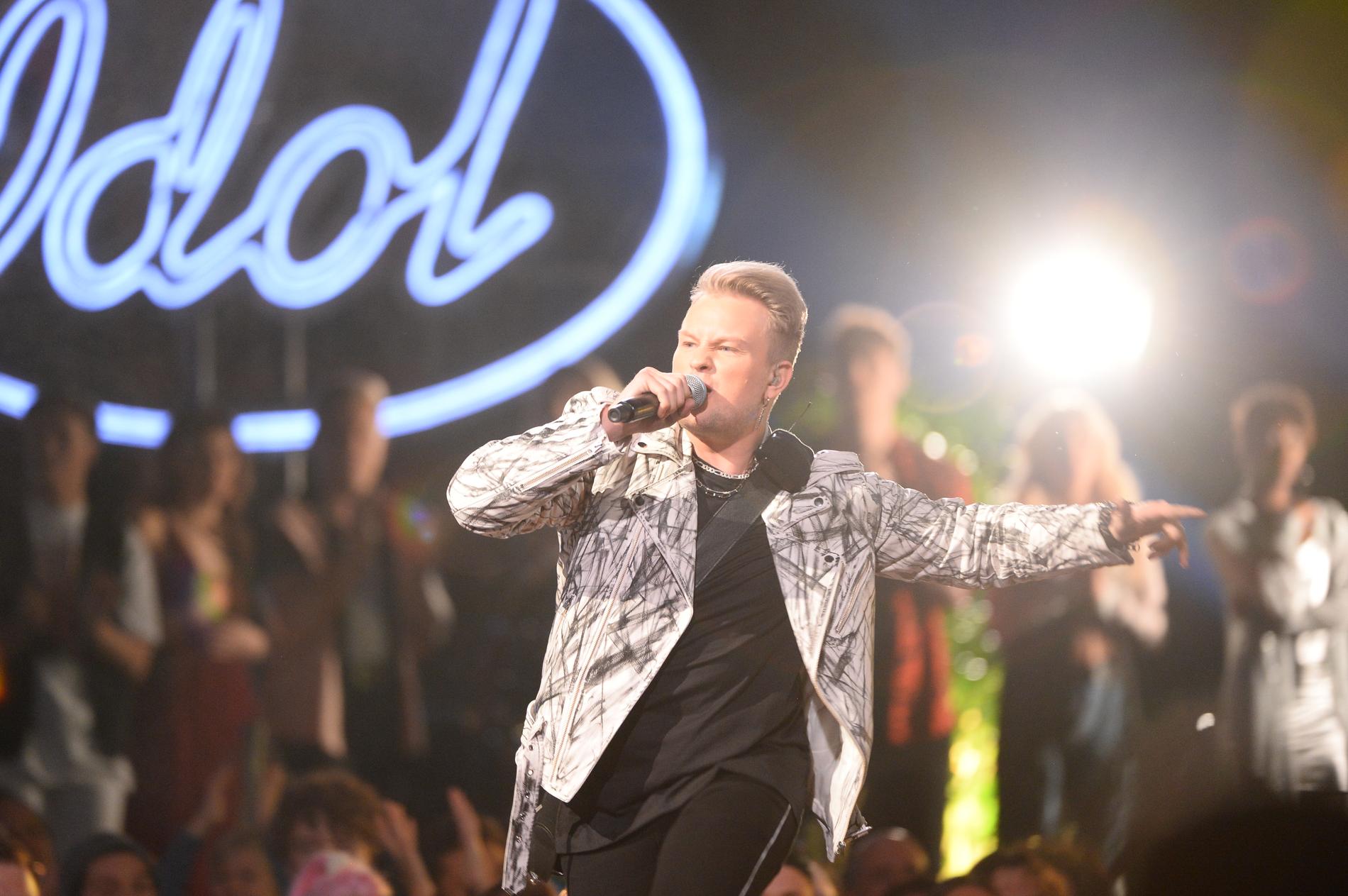 Freddie Liljegren i ”Idol”-finalen.
