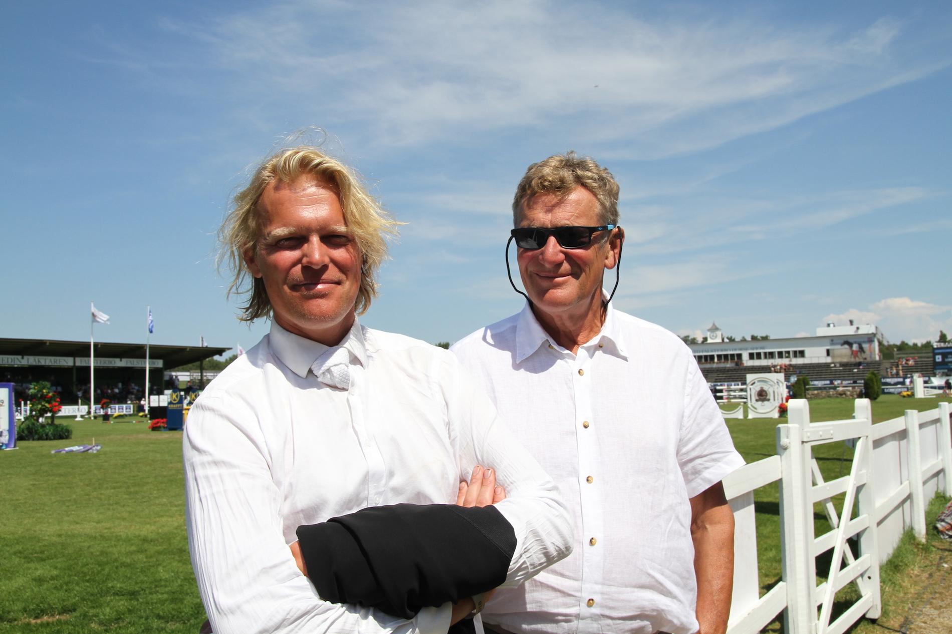 Son och far Jönsson – Fredrik och Jan. Nu gör den senare ryttarcomeback.