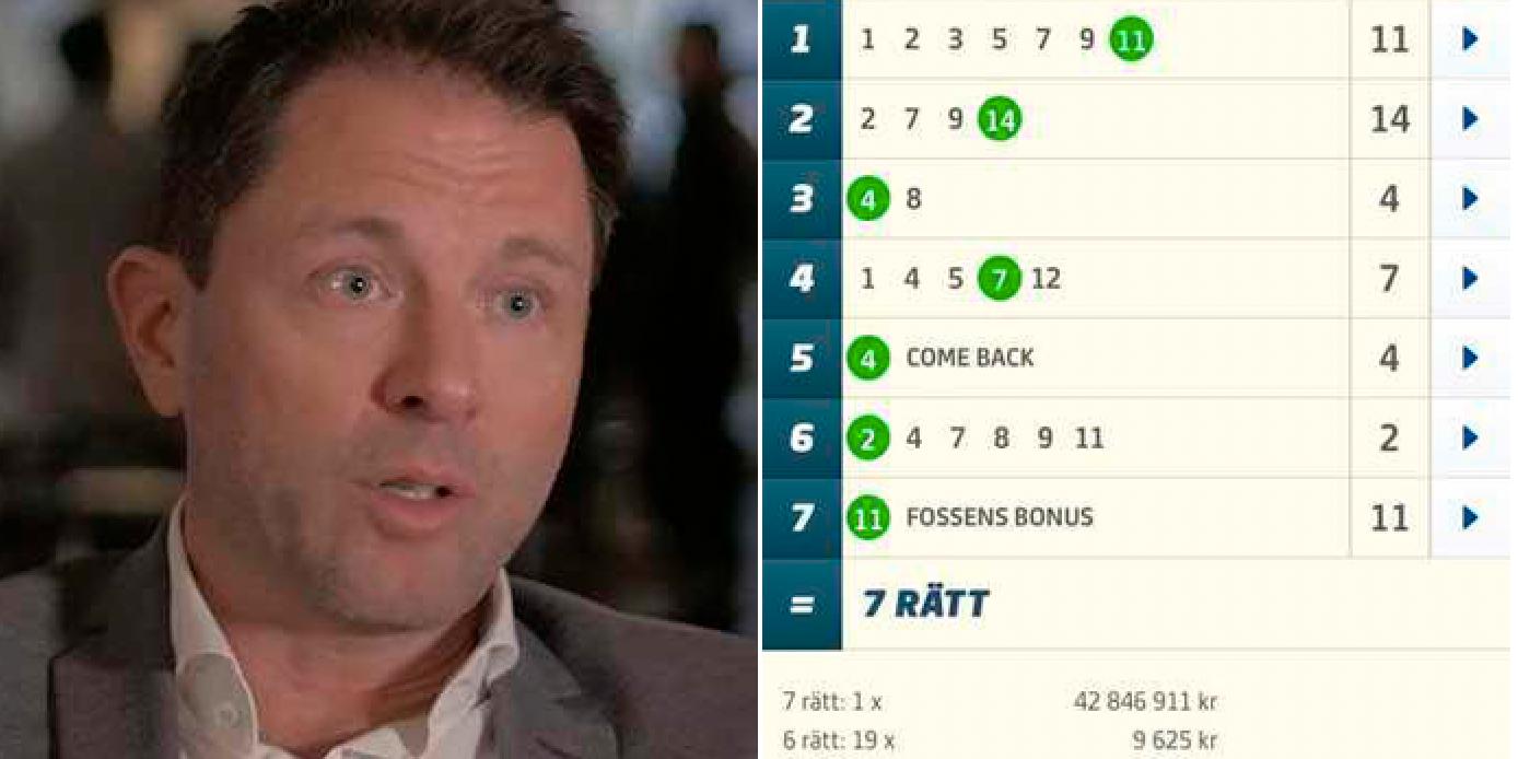 Lagledaren Patrik Olsson var en av kompisarna som vann 43 miljoner på Färjestad (2016) – den femte högsta V75-vinsten någonsin. 