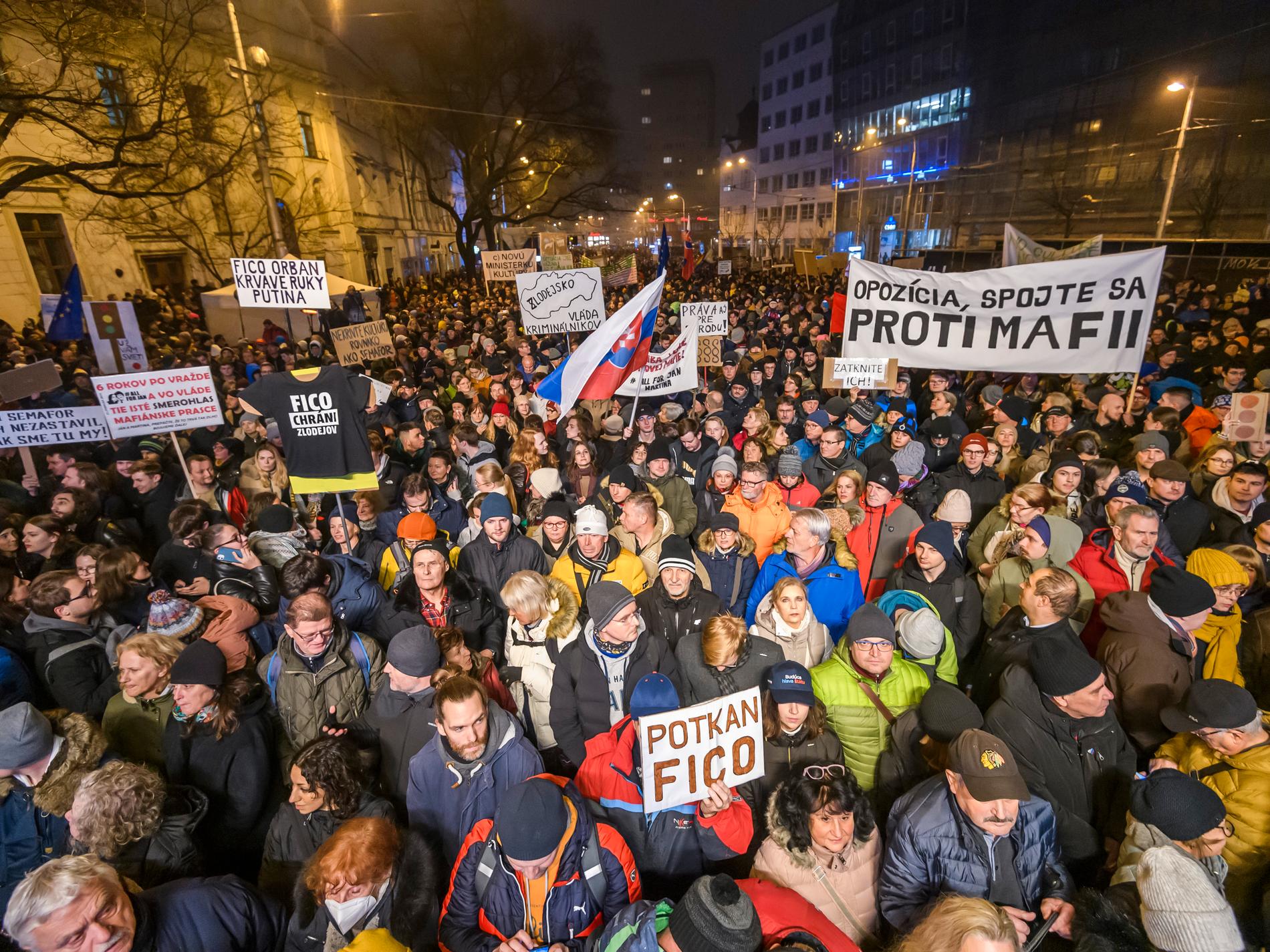 Massdemonstrationer i Slovakien