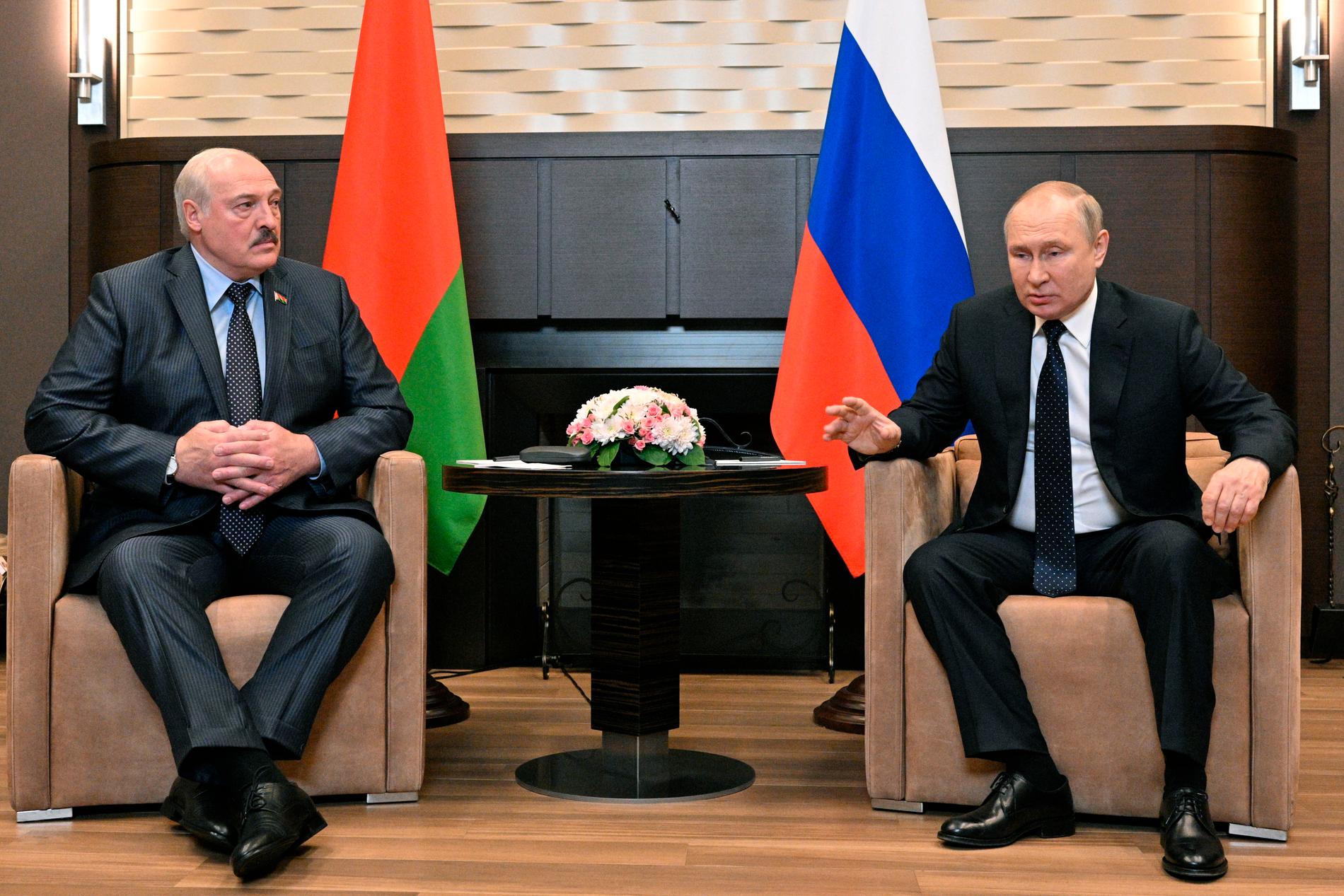 Aleksander Lukasjenko och Vladimir Putin 