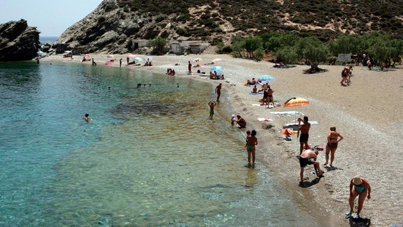 Agios Nikolaos Beach på Folegandros.