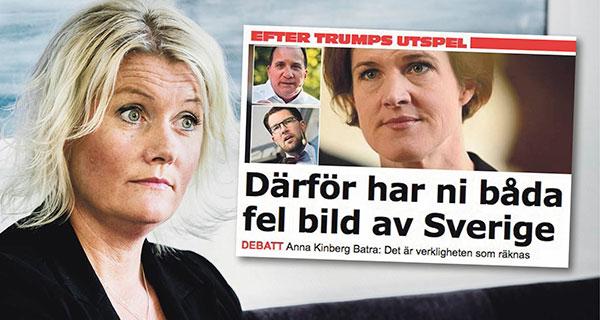 Lena Rådström Baastad svarar Anna Kinberg Batra om Sverigebilden.