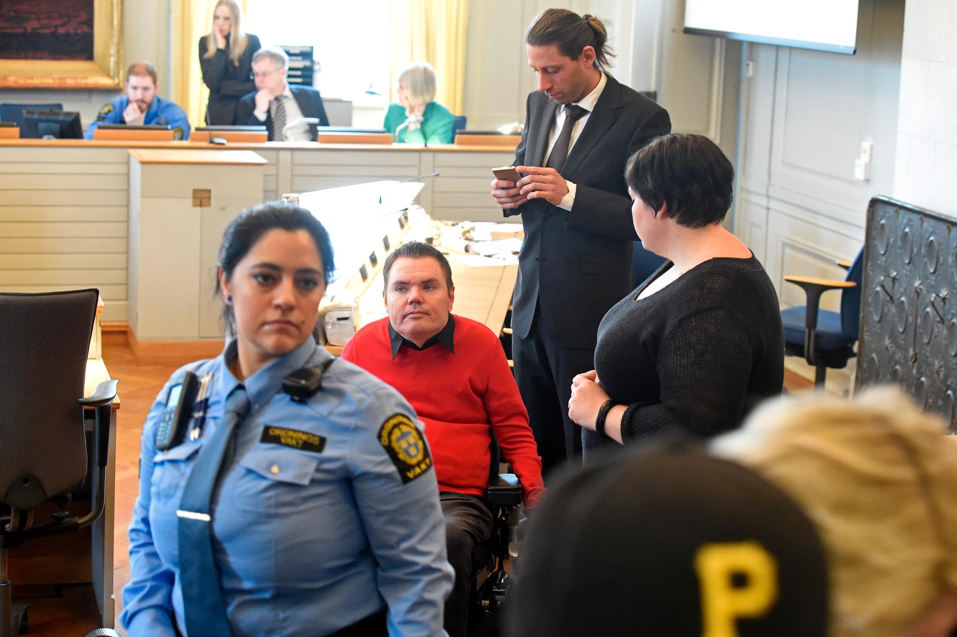 Andreas Thörn under rättegången.