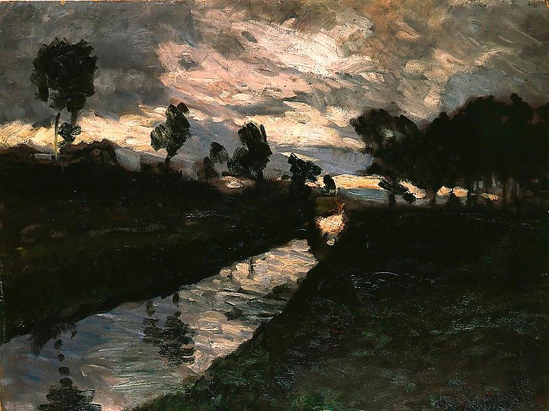 Otto Modersohn, Afton vid Moorkanal, 1894.