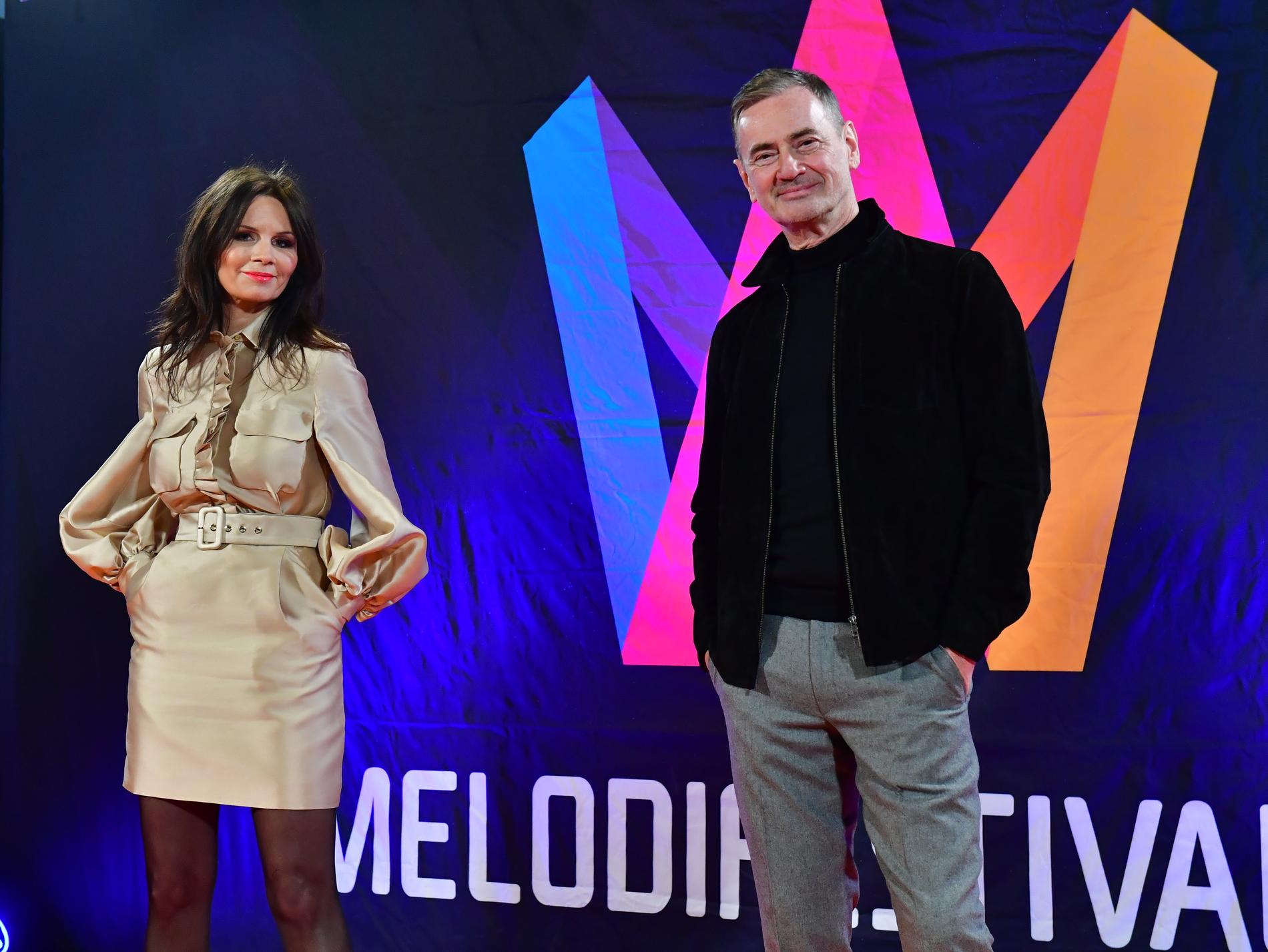Lena Philipsson och Christer Björkman ledde Melodifestivalens första deltävling för i år.