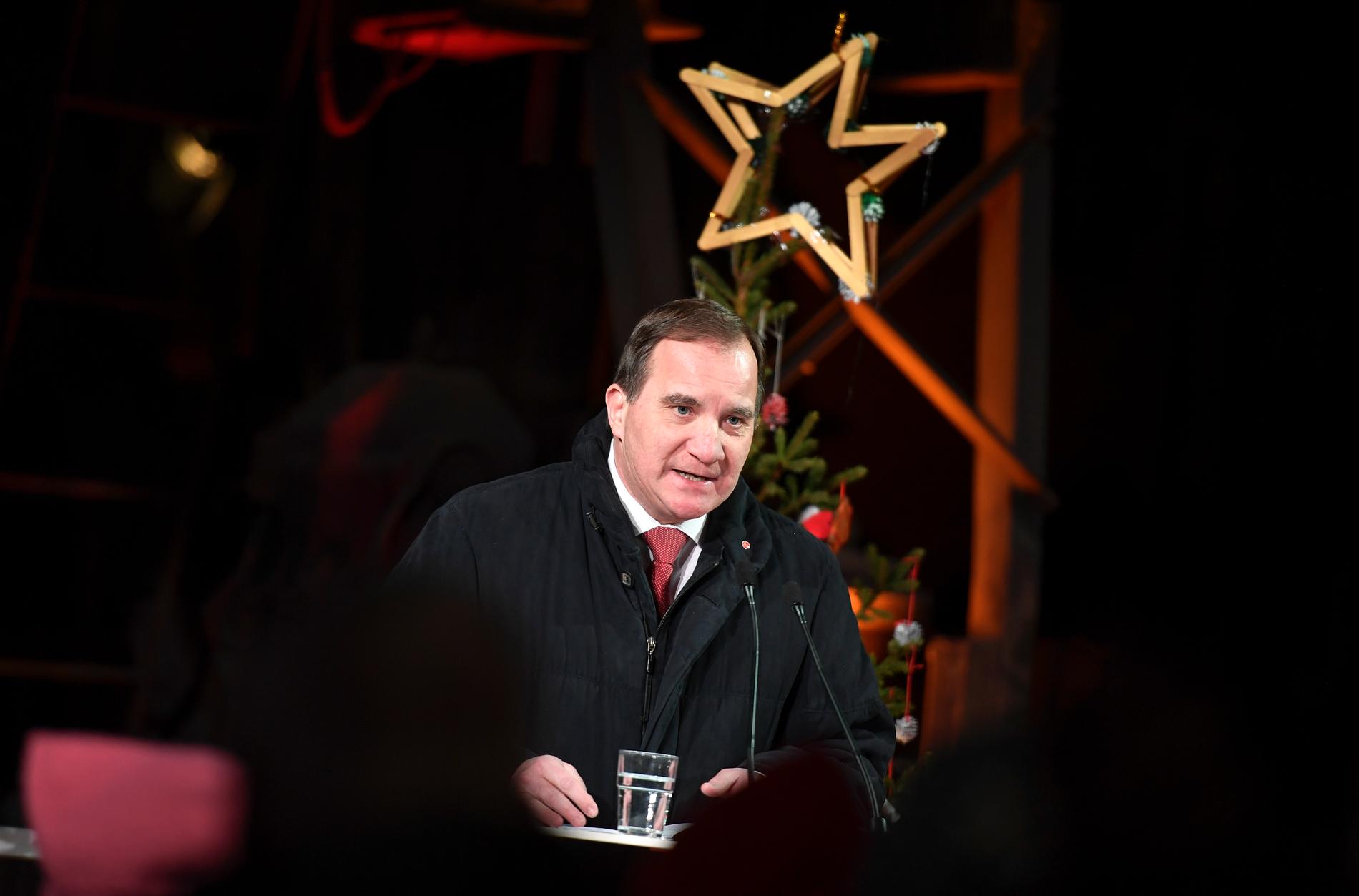 Förra året höll statsminister Stefan Löfven sitt jultal i Verket i Avesta. Arkivbild.
