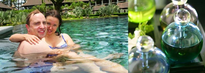 Nygifta John och Claire Brodie från England tycker att poolen är viktig för att semestern ska bli bra.