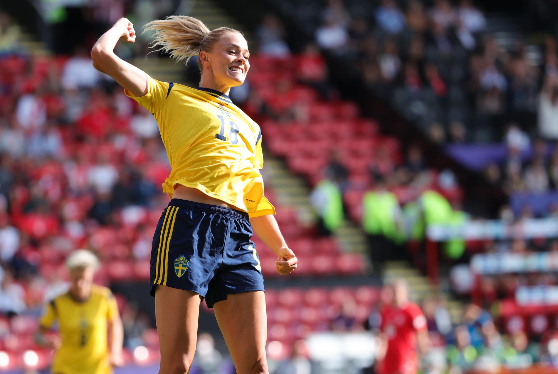 Fridolina Rolfö är den enda svenska spelaren som är nominerad till Ballon d'Or 2022. Arkivbild.