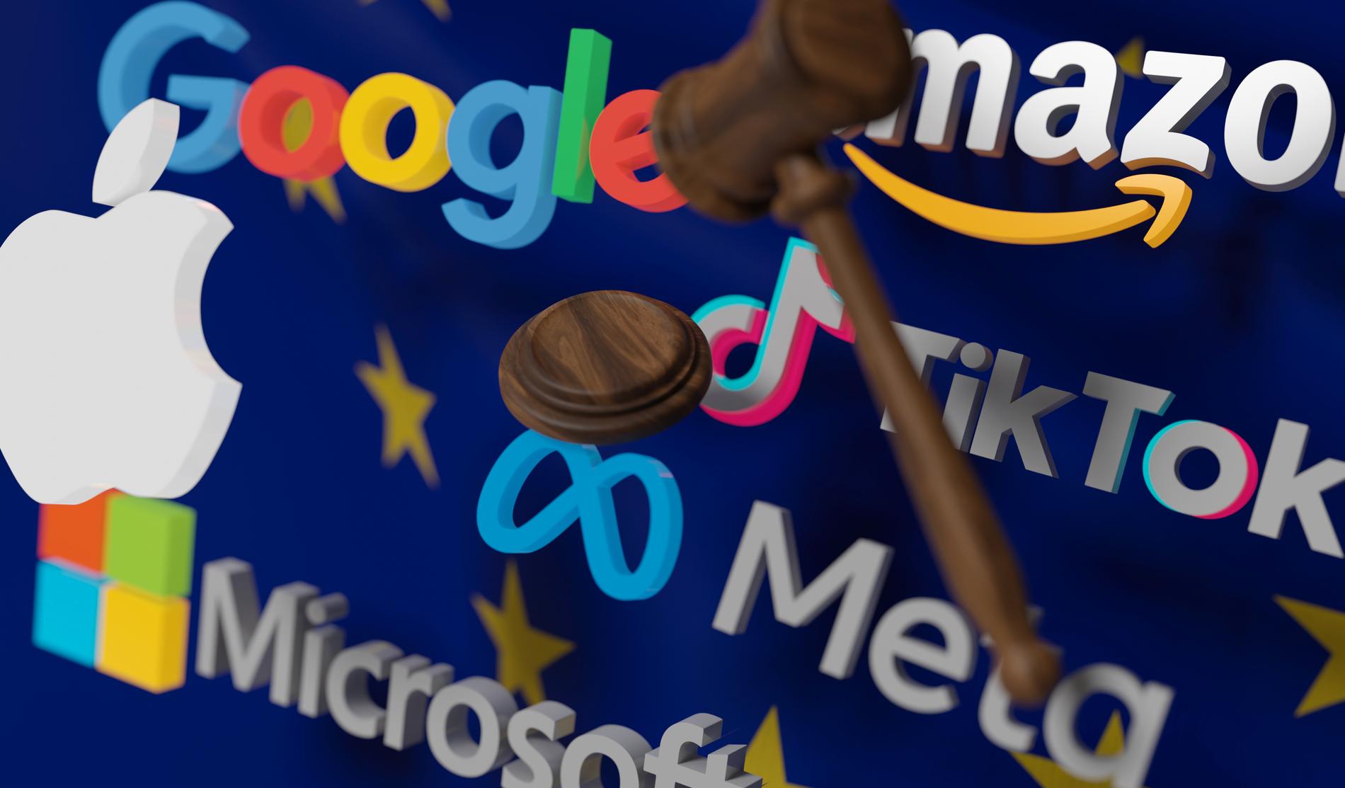 Enligt det nya EU-regelverket som kallas DMA (Digital Markets Act) klassas sex teknikjättar som grindvakter. Företagen som omfattas är Alphabet (Google), Meta, Bytedance (Tiktok), Apple, Amazon och Microsoft.
