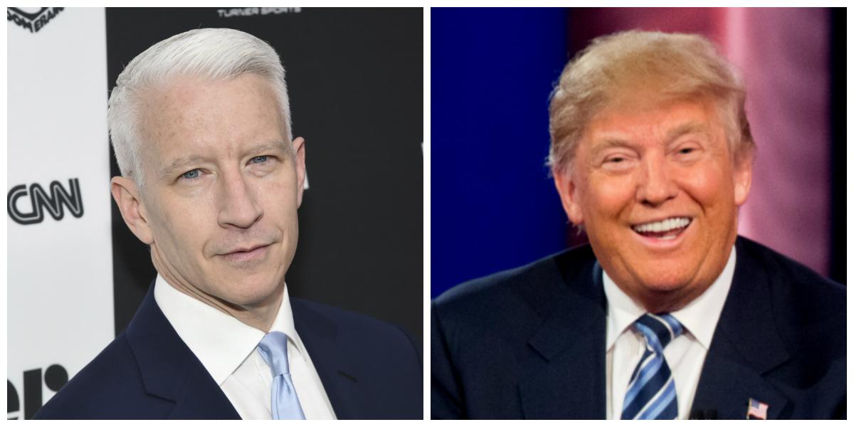 Anderson Cooper och Donald Trump (bilderna är tagna i andra sammanhang).