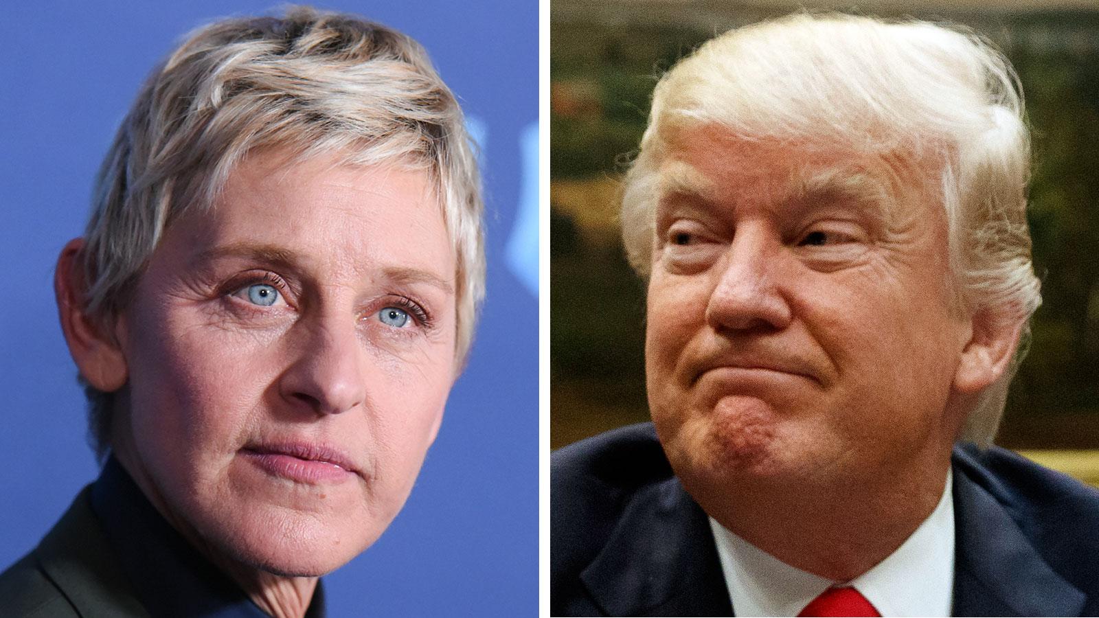 Ellen DeGeneres och Donald Trump.