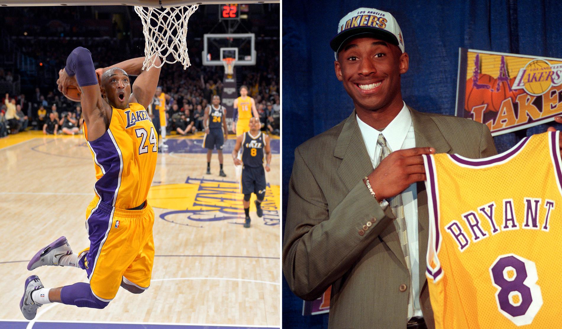 Bryant spelade hela sin karriär i samma klubb, LA Lakers