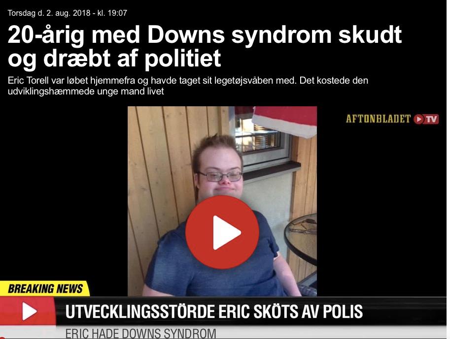 Danska Ekstrabladet uppmärksammar Eric Torells död.
