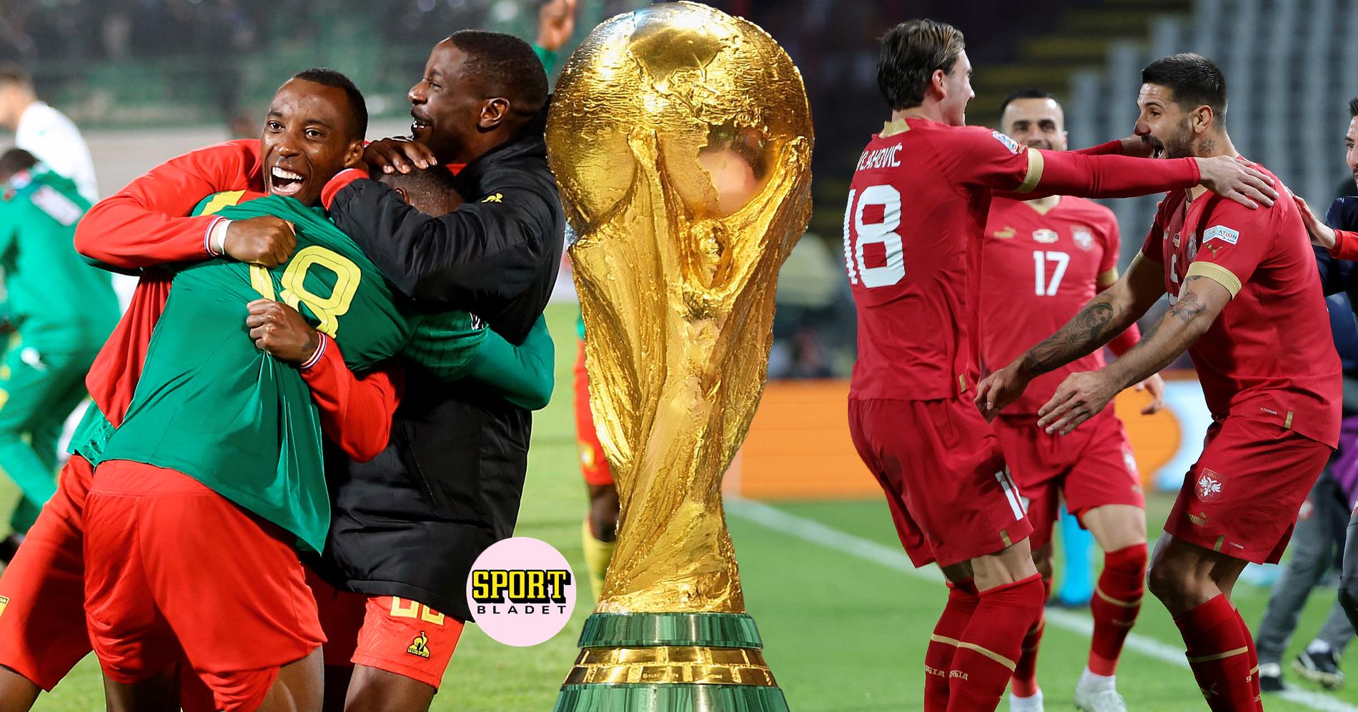 Kamerun möter Serbien i fotbolls-VM 2022. 