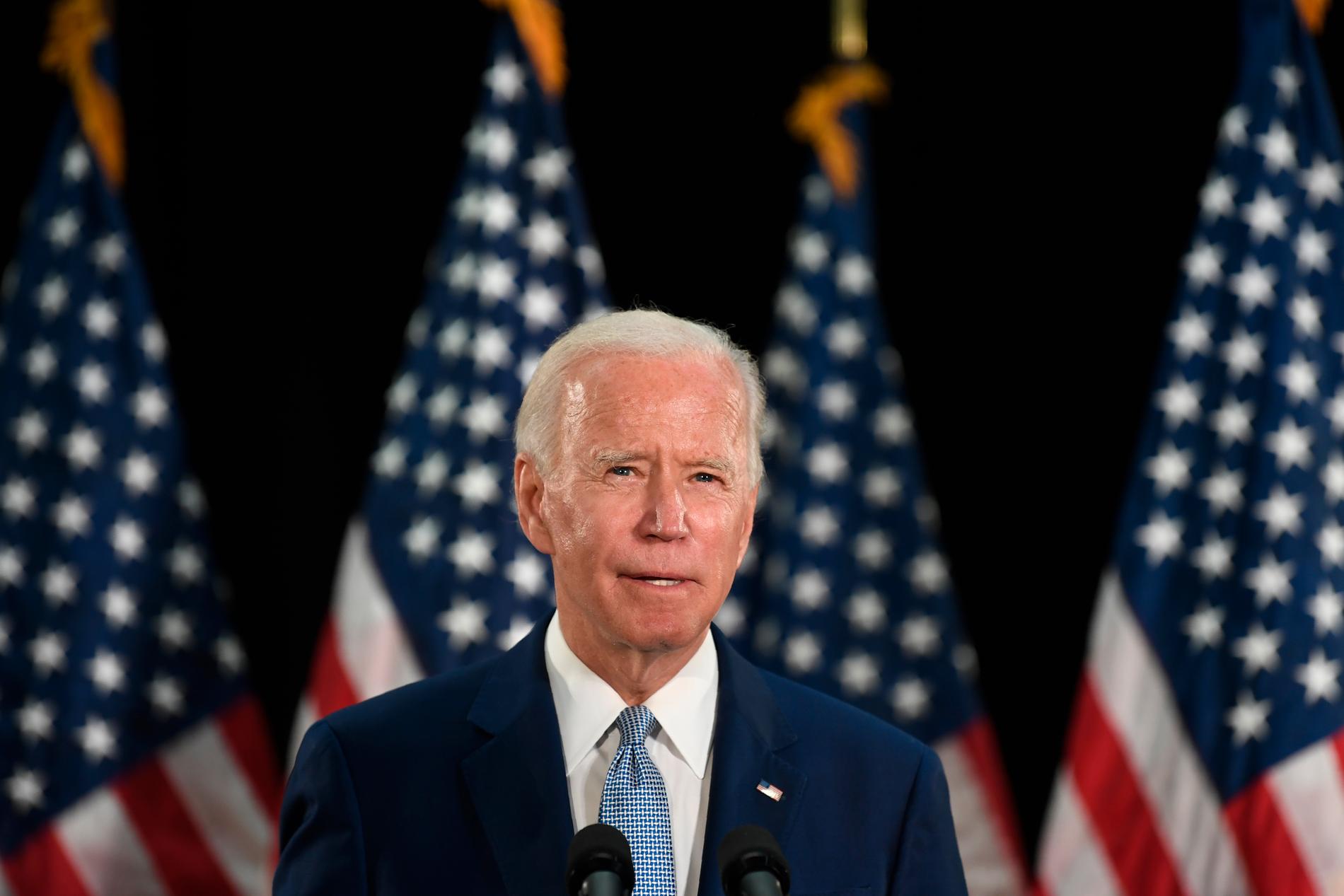 USA:s tidigare vicepresident Joe Biden, som senare i sommar väntas utses till Demokraternas presidentkandidat.