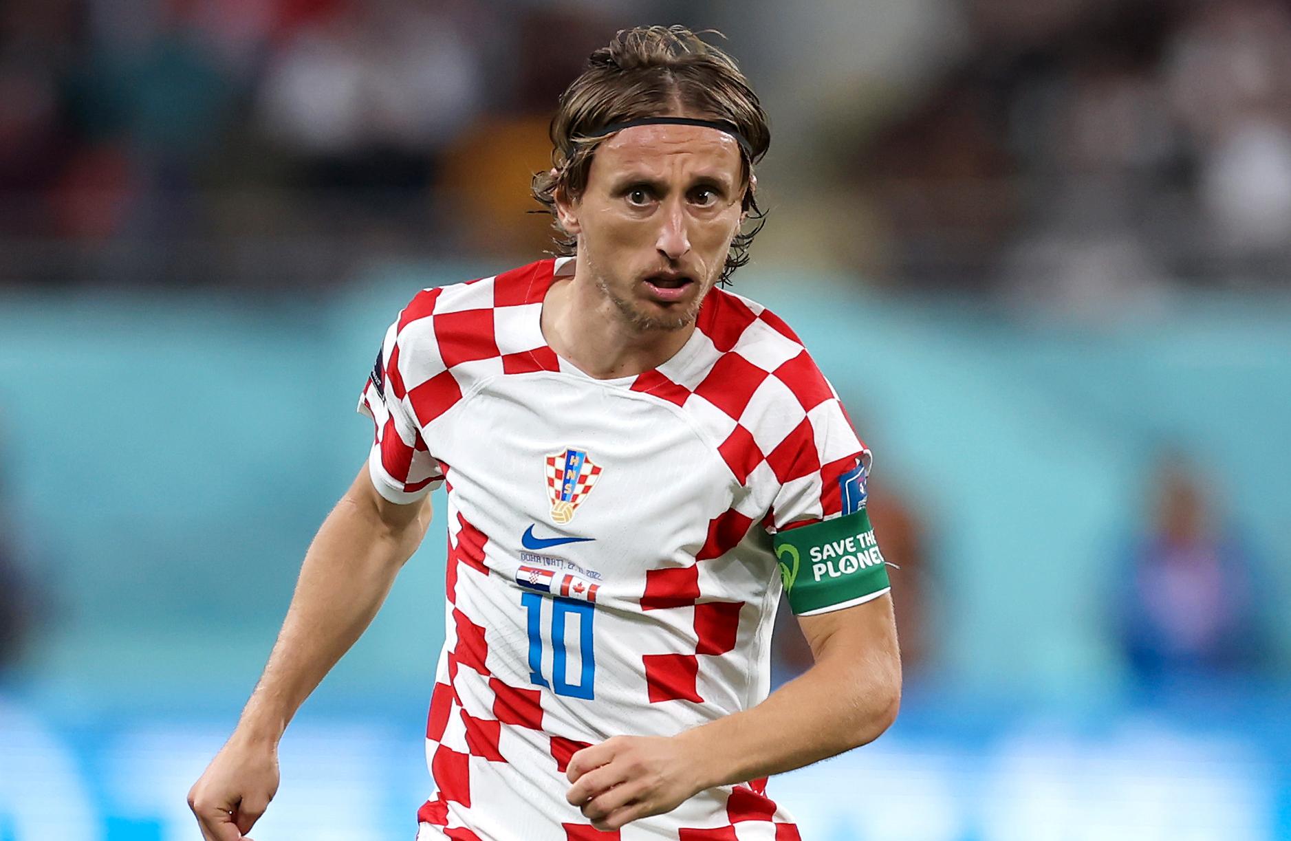 Luka Modric och Kroatien möter Belgien i sista omgången i grupp F i fotbolls-VM.