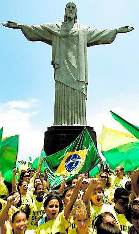 Samba i Rio efter beskedet.