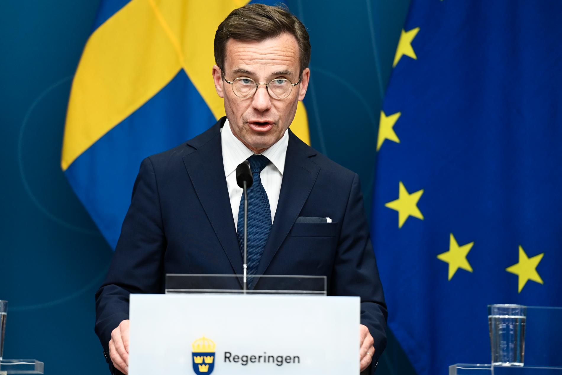 Statsminister Ulf Kristersson (M). 