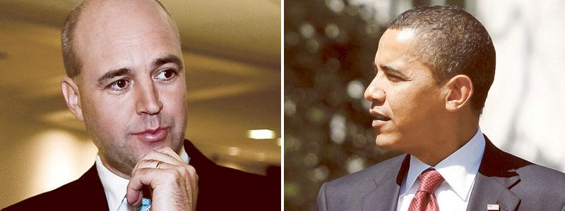 FIRAR TILLSAMMANS? I dag ska Reinfeldt, 43, och Obama, 47, träffas för första gången. Kanske försöker de ses igen den 4 augusti – då båda fyller år.