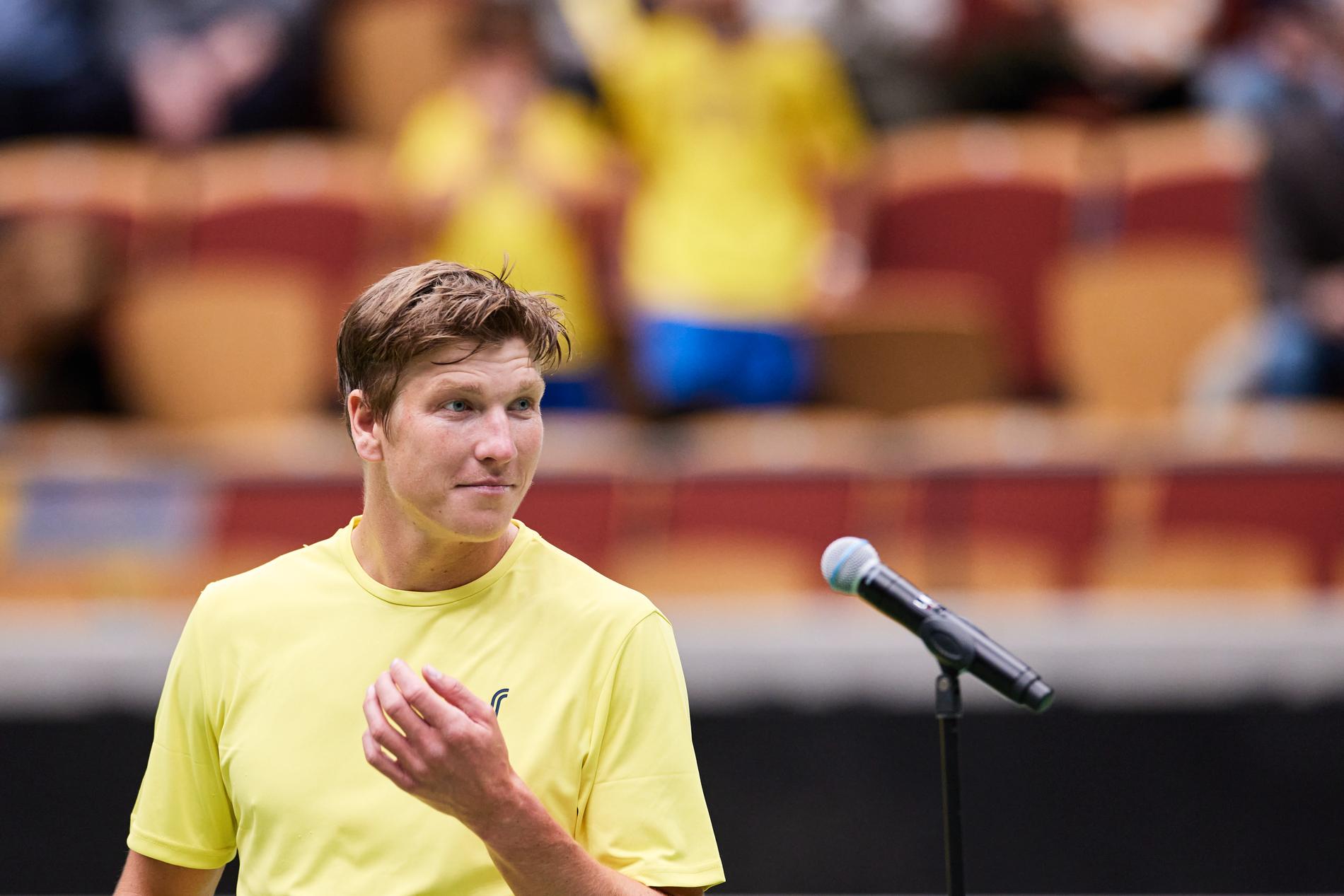 Sveriges André Göransson får bära det blågula hoppet i Australian Open. Arkivbild.