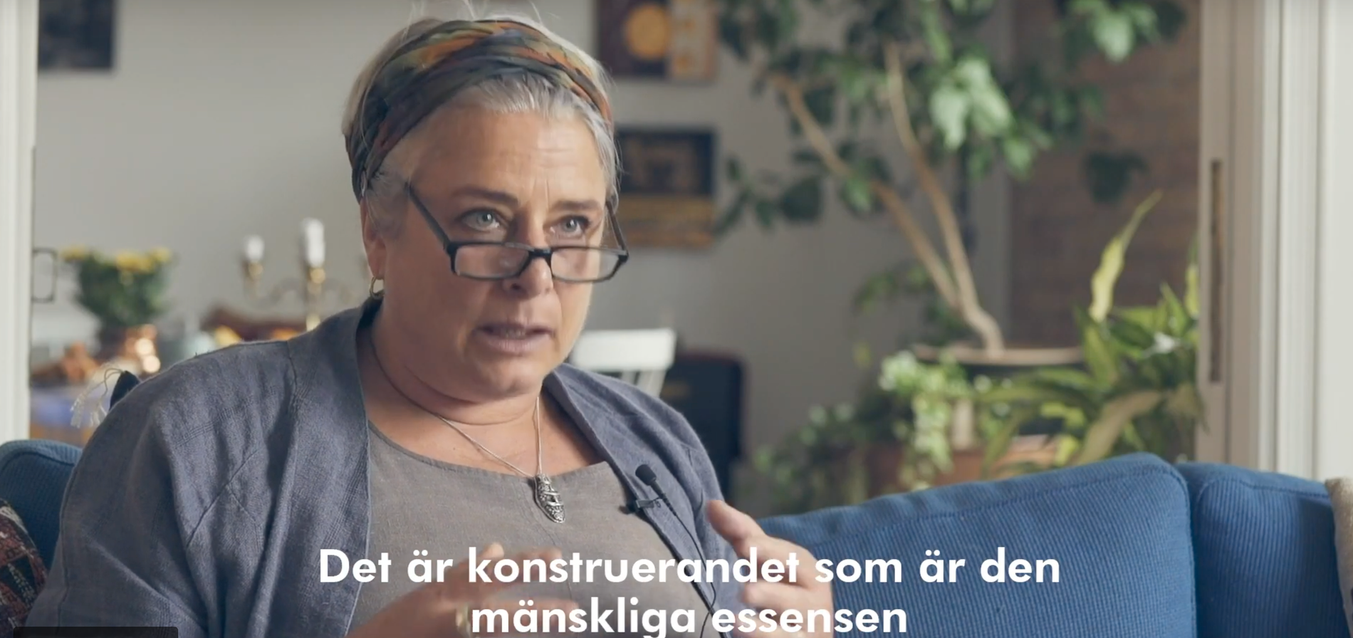Skärmdump från avsnittet med den av många omtyckta socialantropologen Tova Höjdestrand.