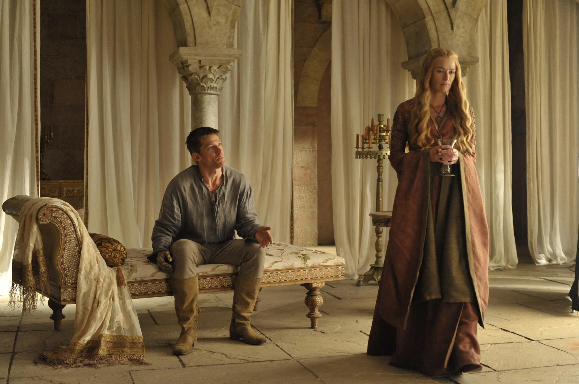 Jaime Lannister (Nikolaj Coster-Waldau) och Cersei Lannister (Lena Headey).