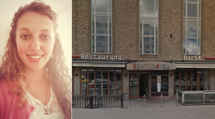 21-åriga Steffi söker efter svenska semesterflirten som hon träffade på bar Femtiofyra på Södermalm i Stockholm. Foto: Privat/Google streetview