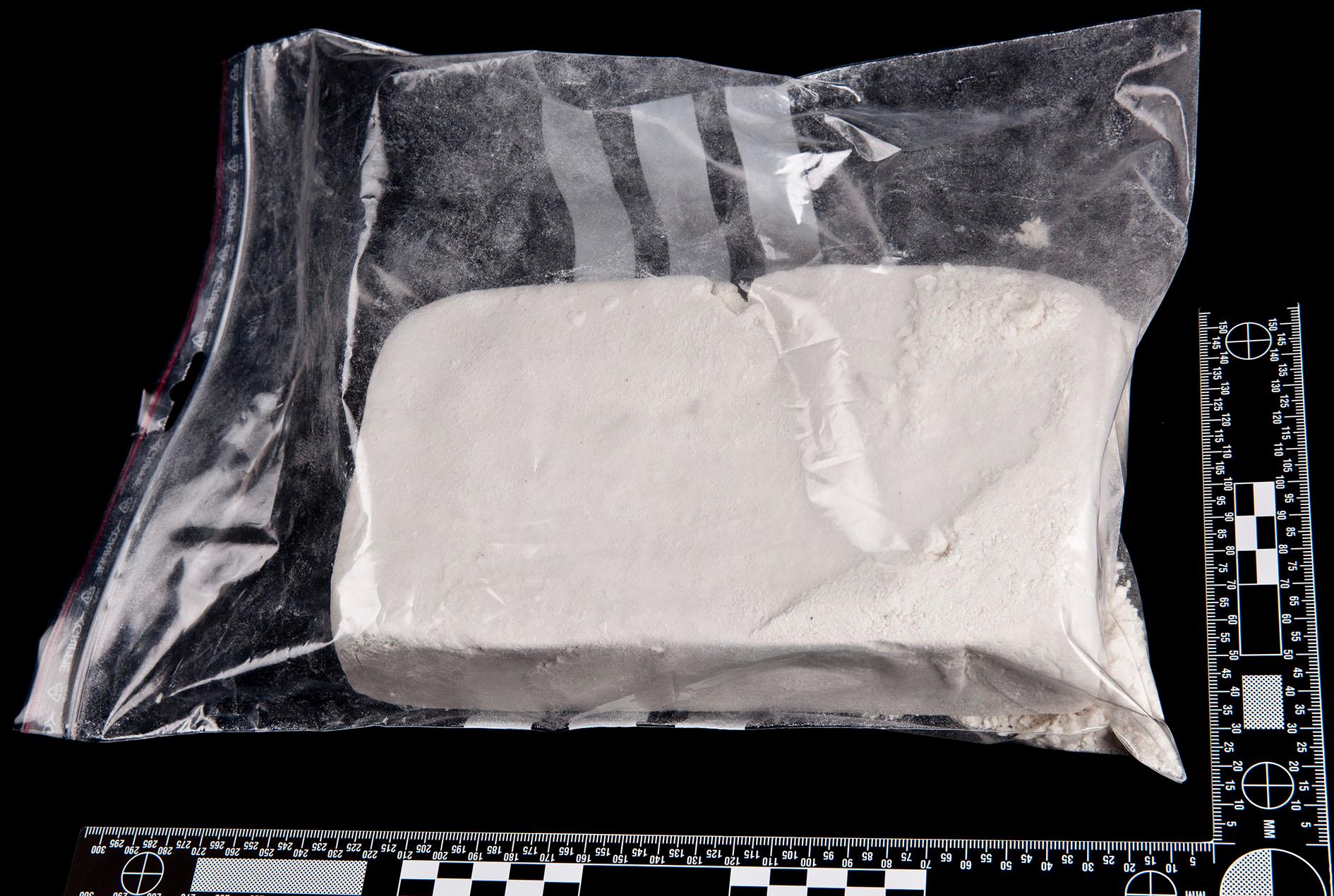 Kokain. Bild från ett tidigare beslag.