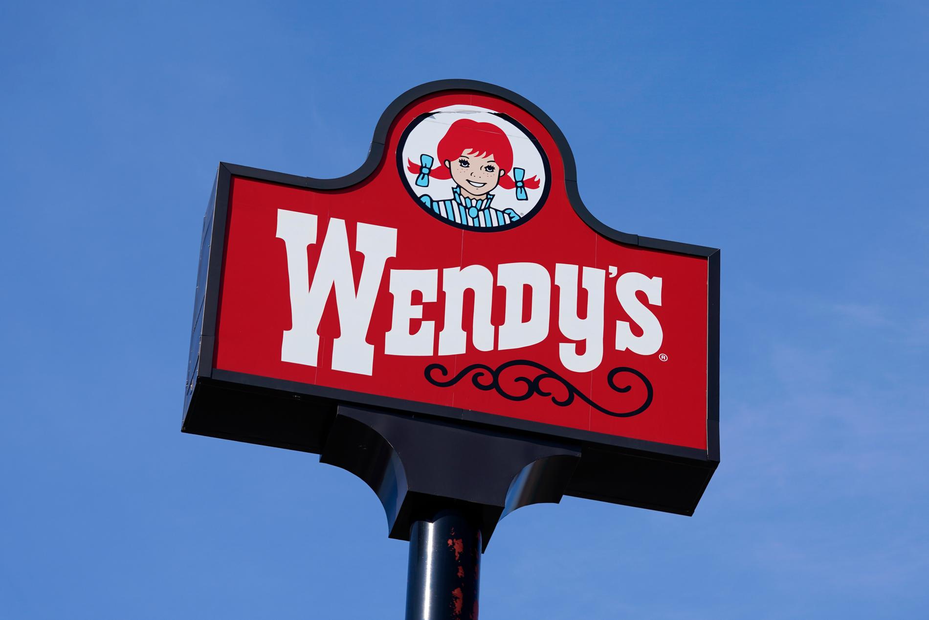 Wendy’s-skylt i Des Moines, Iowa.